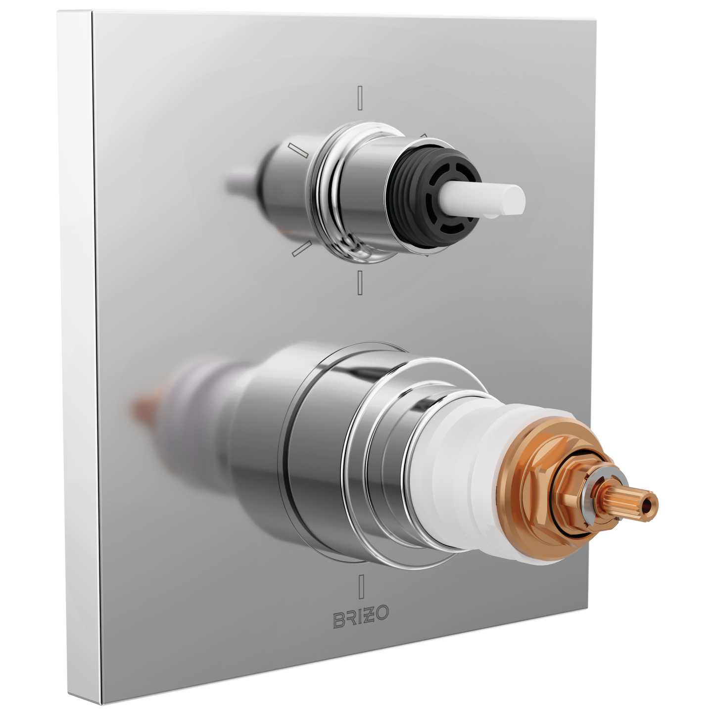Brizo Frank Lloyd Wright T75622 TempAssure Thermostatic Valve with 6-Function Integrated Diverter Trim - Less Handles - Chrome