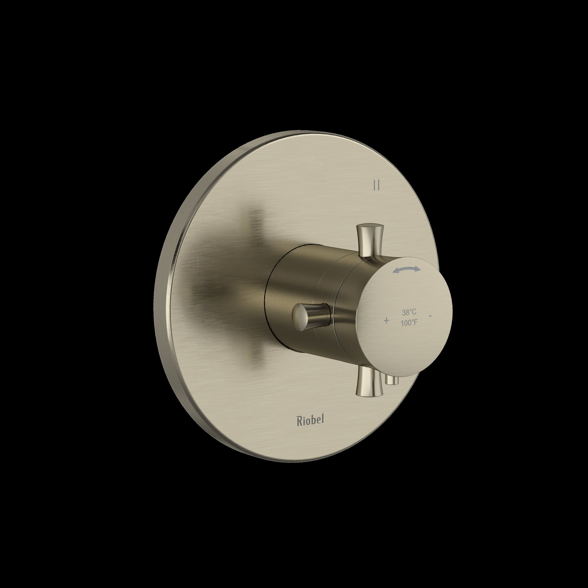 Riobel TEDTM45 Edge 1/2" Therm & Pressure Balance Trim with 5 Functions