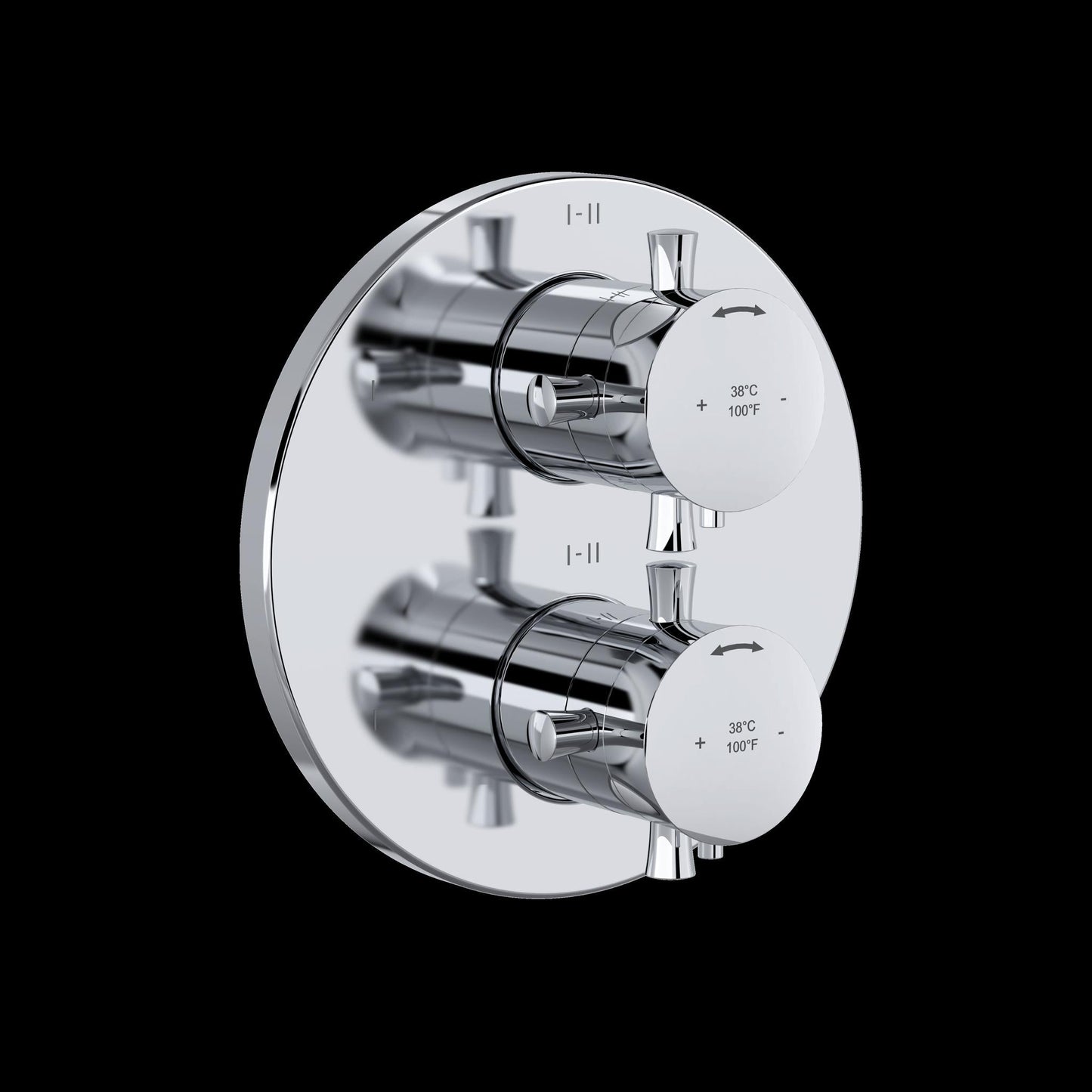 Riobel TEDTM46 Edge 3/4" Therm & Pressure Balance Trim with 6 Functions