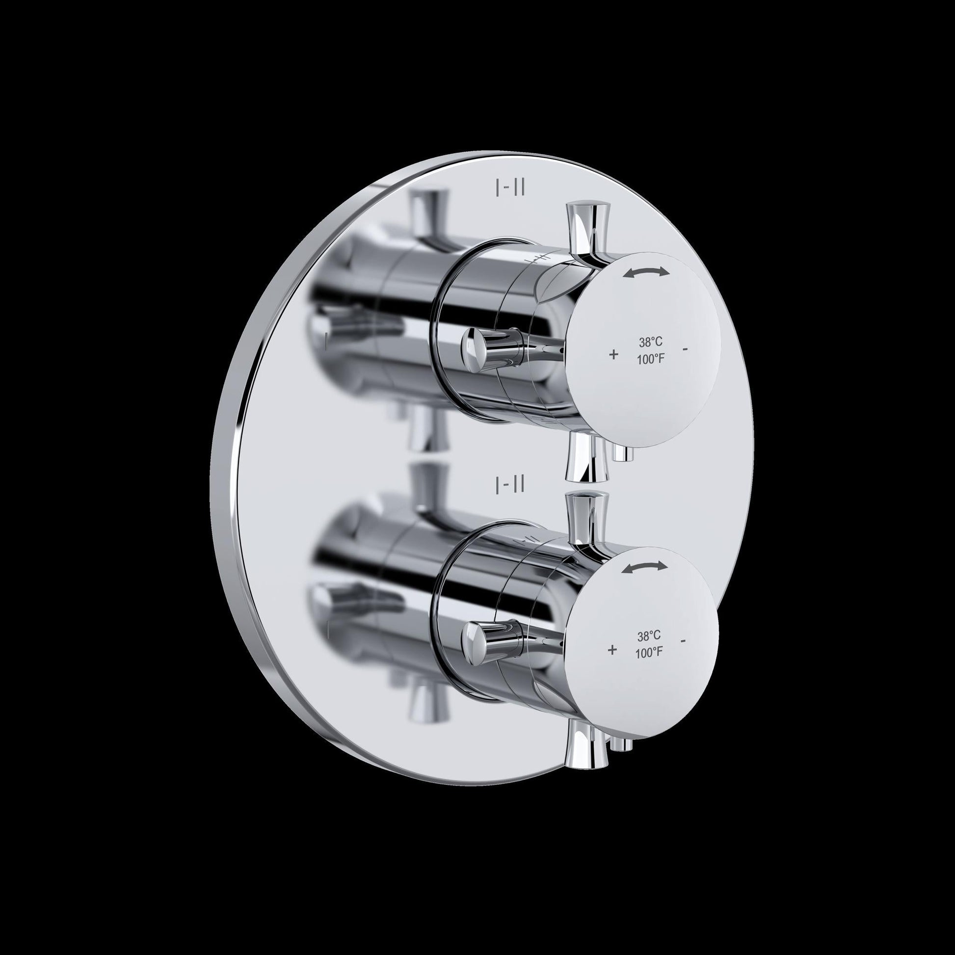 Riobel TEDTM46 Edge 3/4" Therm & Pressure Balance Trim with 6 Functions