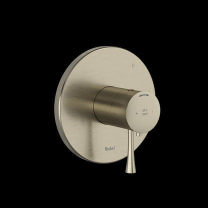 Riobel TEDTM47 Edge 1/2" Therm & Pressure Balance Trim with 3 Functions