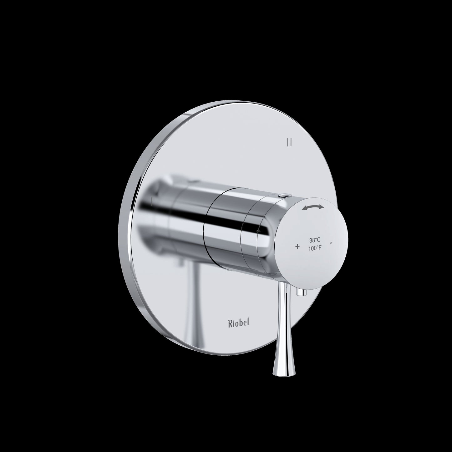 Riobel TEDTM47 Edge 1/2" Therm & Pressure Balance Trim with 3 Functions