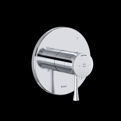 Riobel TEDTM47 Edge 1/2" Therm & Pressure Balance Trim with 3 Functions