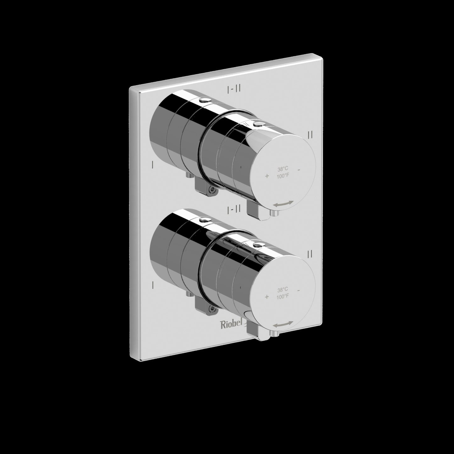 Riobel TPXTQ46 Paradox 3/4" Therm & Pressure Balance Trim with 6 Functions