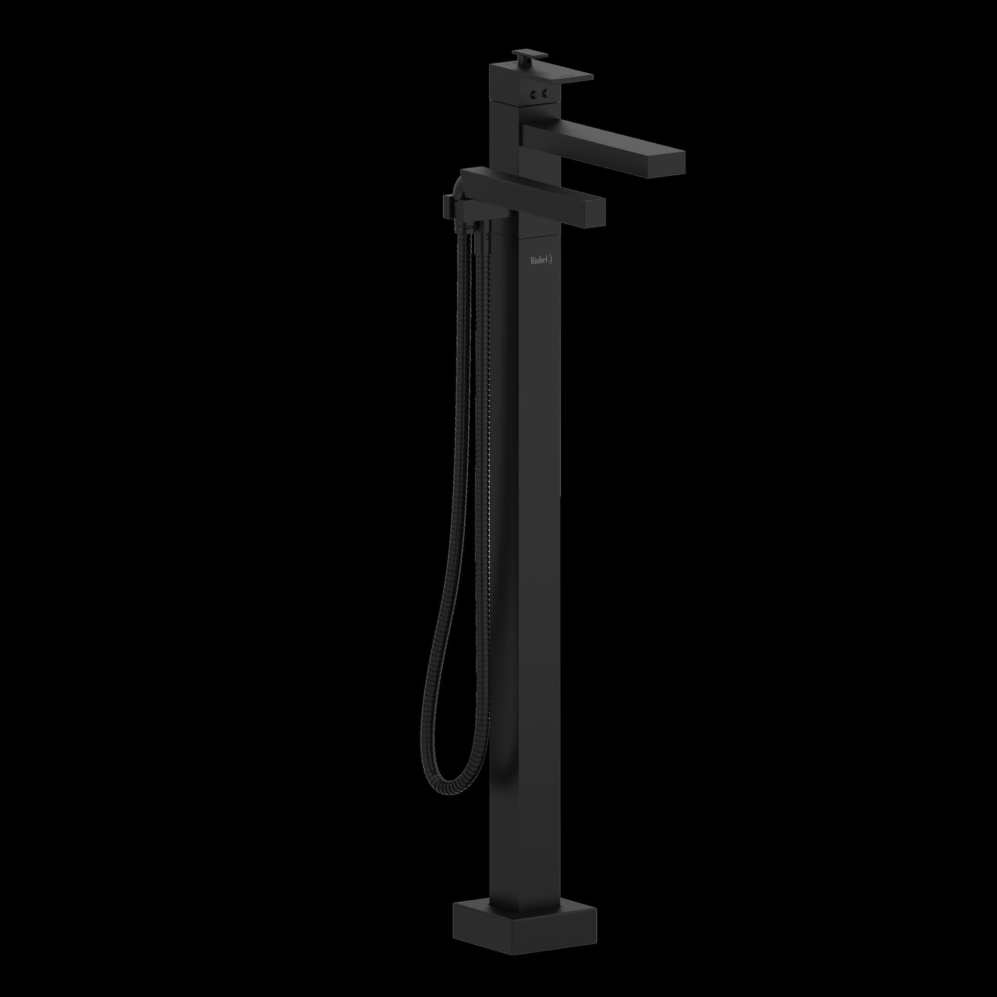 Riobel TUS39 Kubik Single Hole Floor Mount Tub Filler Trim