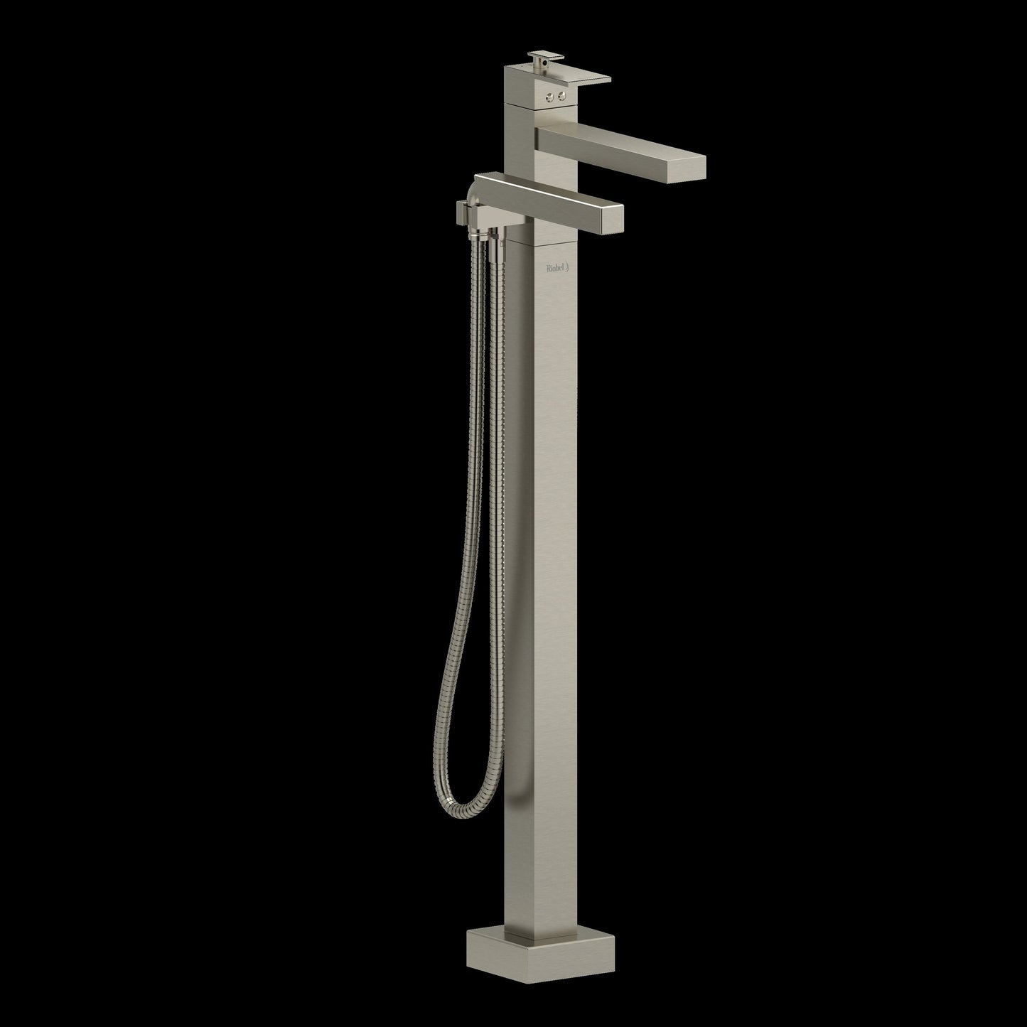 Riobel TUS39 Kubik Single Hole Floor Mount Tub Filler Trim
