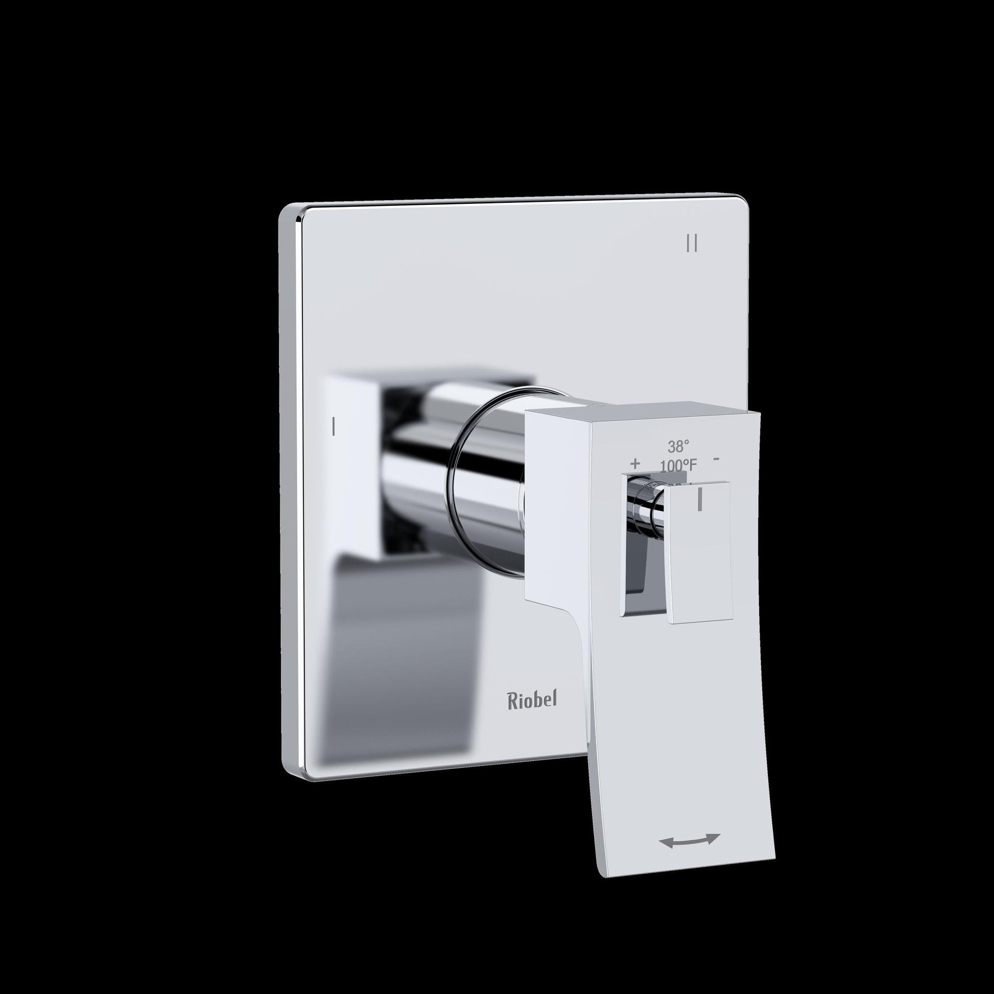 Riobel TZOTQ47 Zendo 1/2" Therm & Pressure Balance Trim with 3 Functions