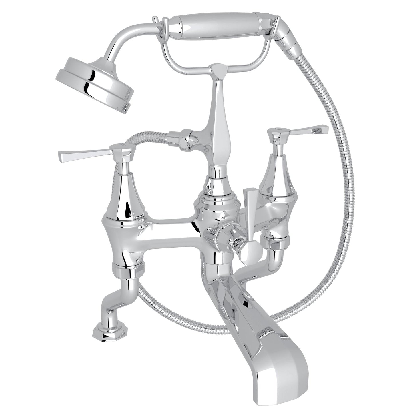 Perrin & Rowe U.3100 Deco Exposed Deck Mount Tub Filler