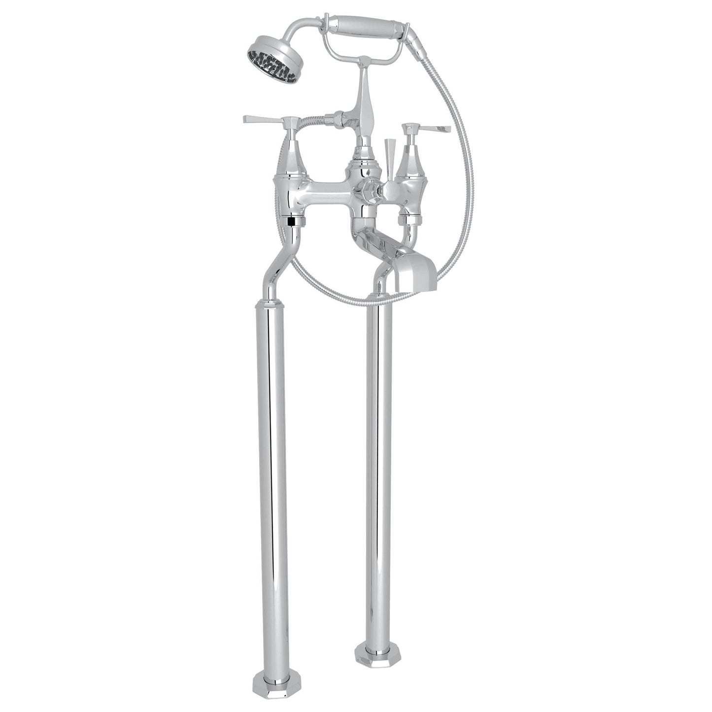 Perrin & Rowe U.3120 Deco Floor Mount Tub Filler