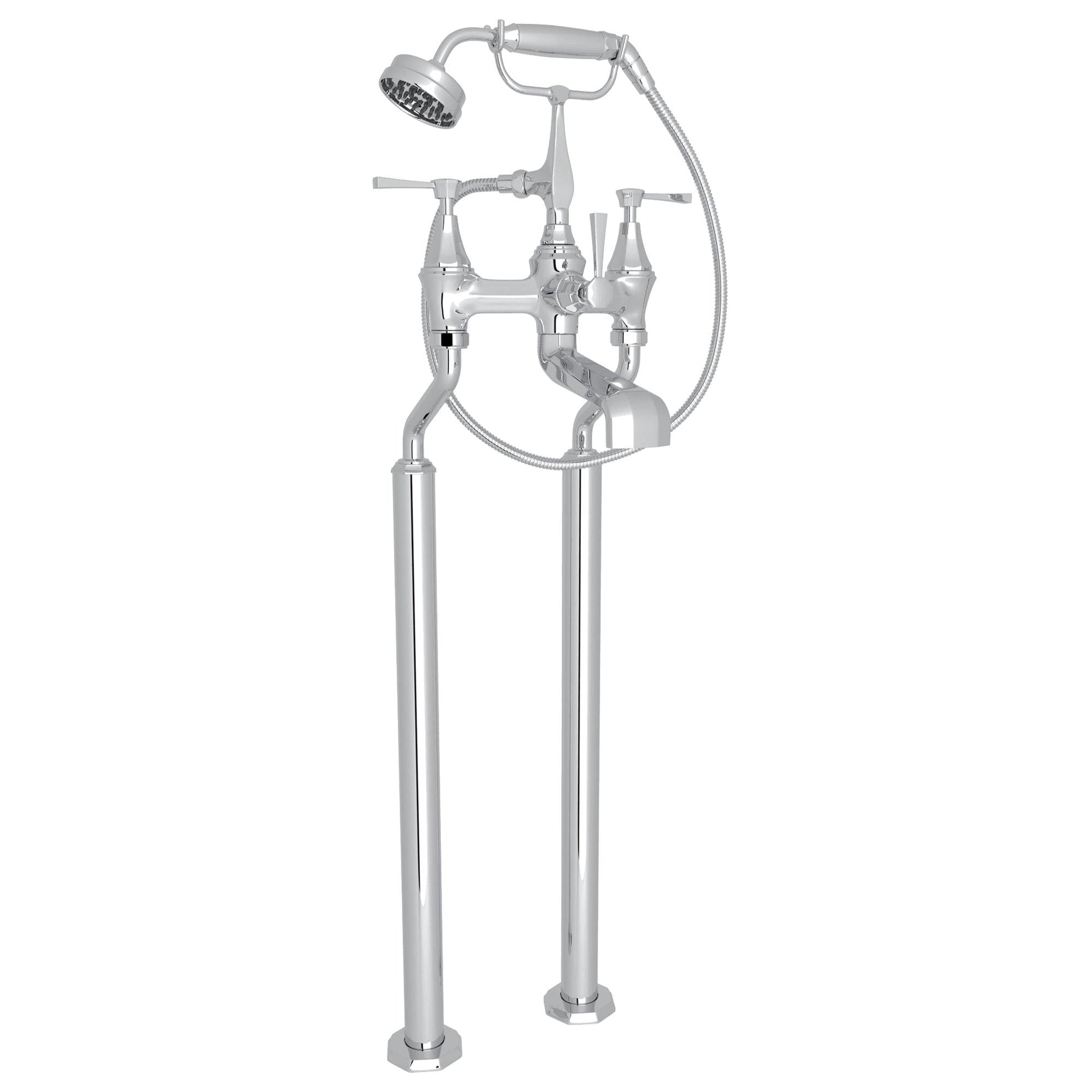 Perrin & Rowe U.3120 Deco Floor Mount Tub Filler