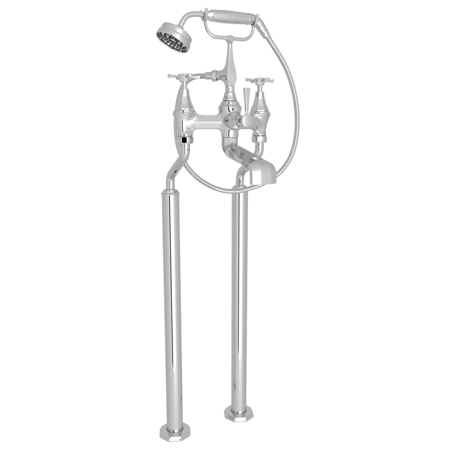 Perrin & Rowe U.3121 Deco Floor Mount Tub Filler