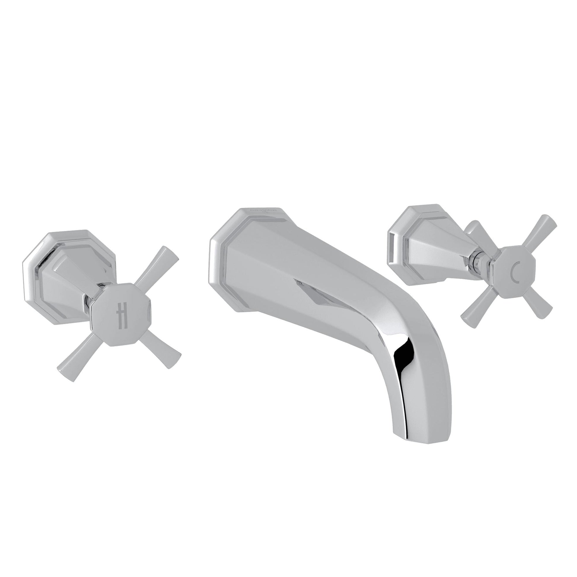 Perrin & Rowe U.3171 Deco Wall Mount Lavatory Faucet