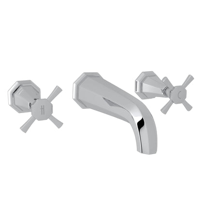 Perrin & Rowe U.3171 Deco Wall Mount Lavatory Faucet