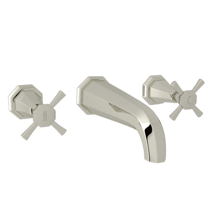 Perrin & Rowe U.3171 Deco Wall Mount Lavatory Faucet