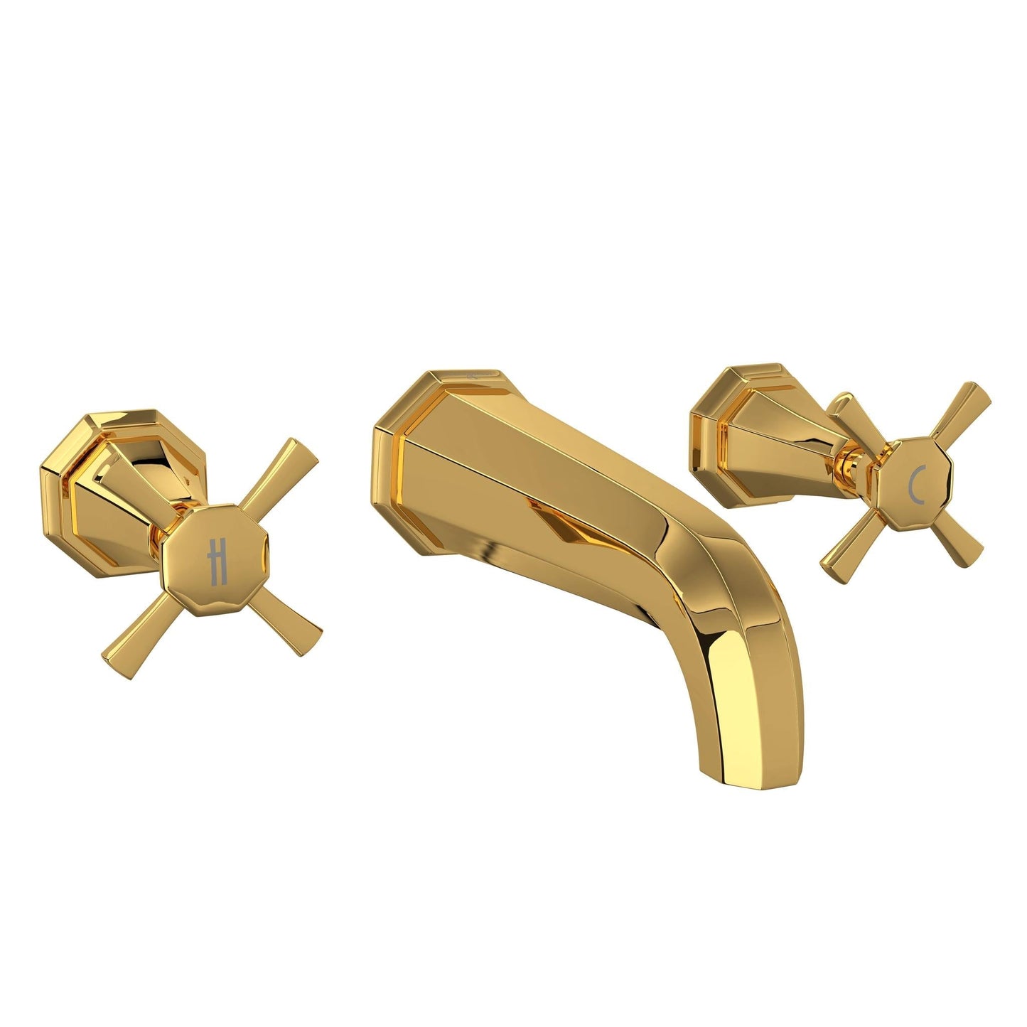 Perrin & Rowe U.3171 Deco Wall Mount Lavatory Faucet