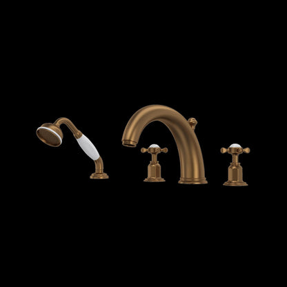 Perrin & Rowe U.3249 Edwardian 4-Hole Deck Mount Tub Filler