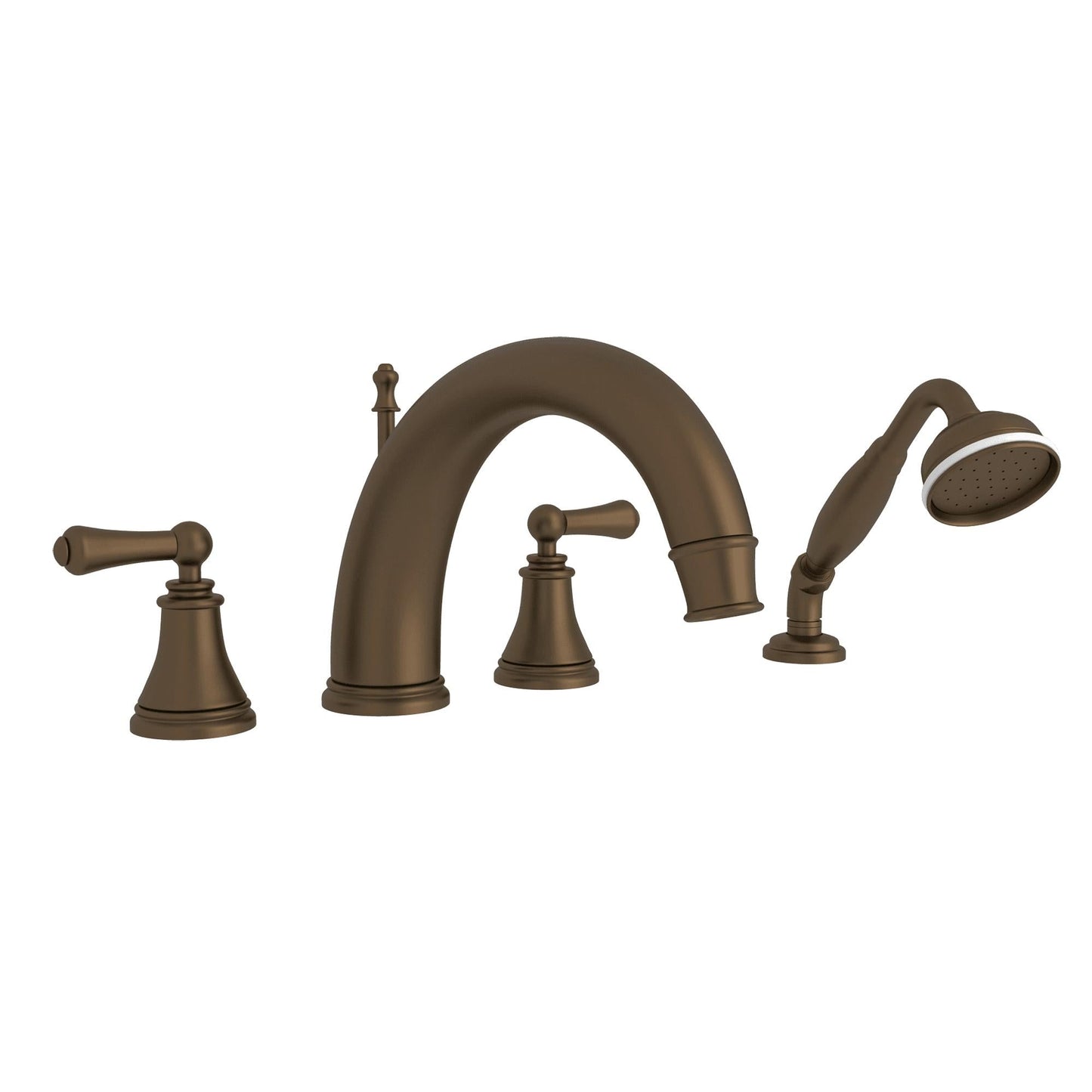Perrin & Rowe U.3648 Georgian Era 4-Hole Deck Mount Tub Filler with C-Spout