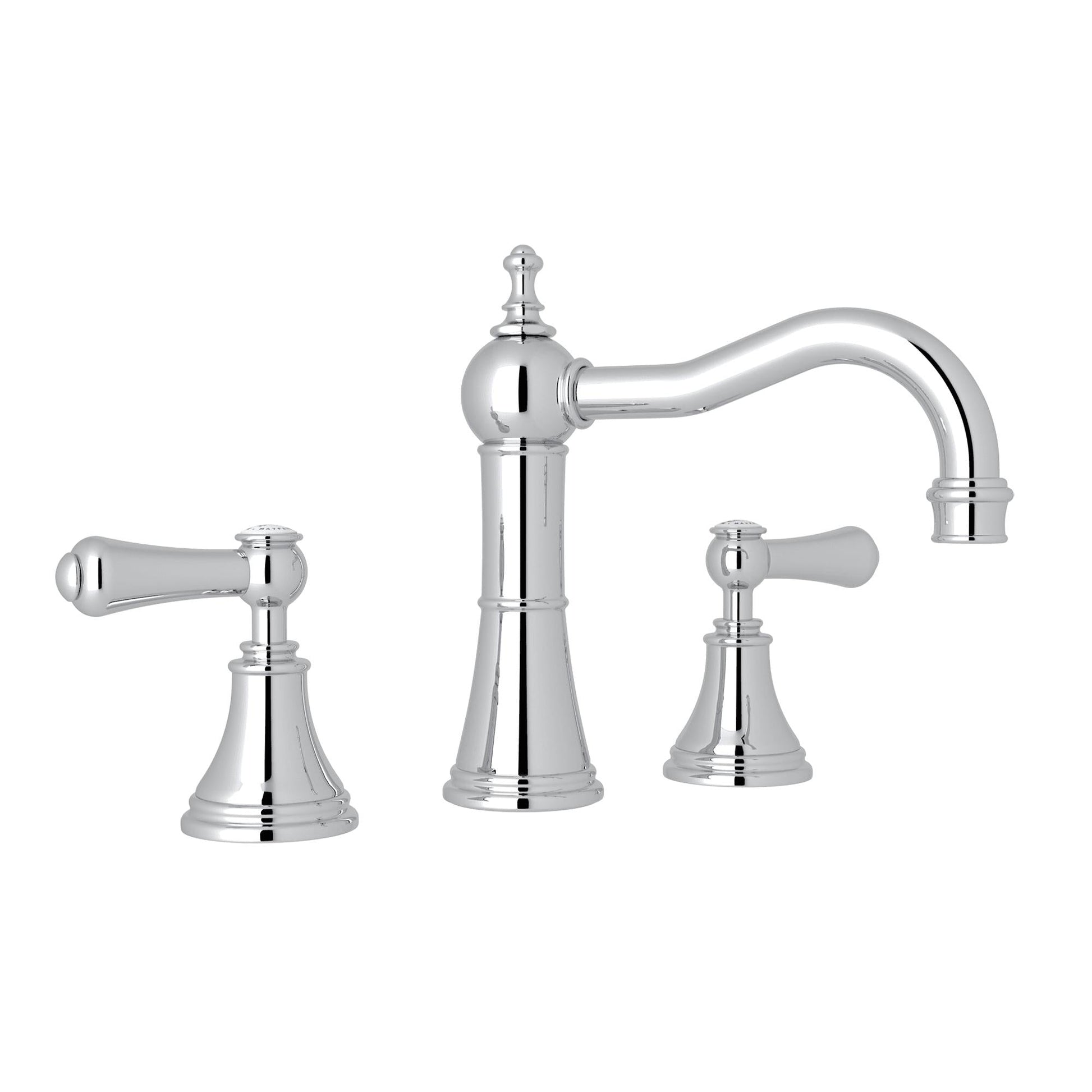 Perrin & Rowe U.3723 Georgian Era Widespread Lavatory Faucet With Column Spout