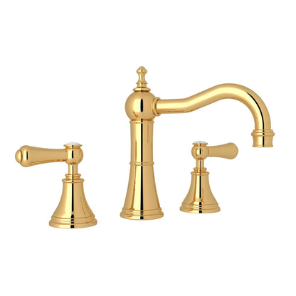Perrin & Rowe U.3723 Georgian Era Widespread Lavatory Faucet With Column Spout