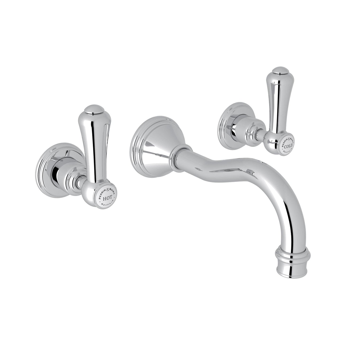 Perrin & Rowe U.3793 Georgian Era Wall Mount Lavatory Faucet
