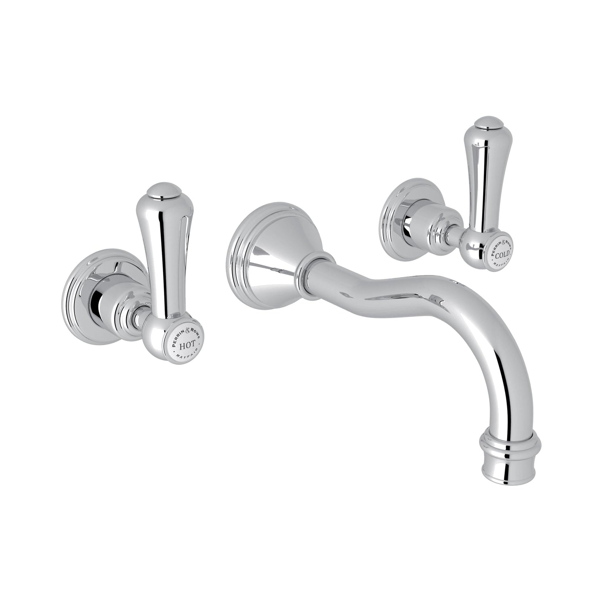 Perrin & Rowe U.3793 Georgian Era Wall Mount Lavatory Faucet
