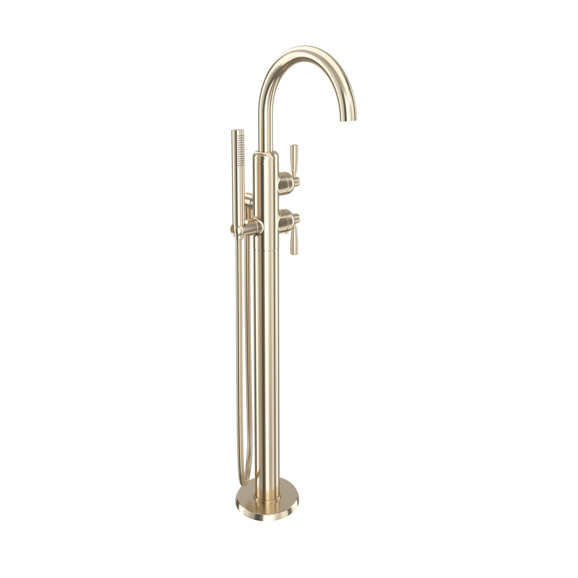 Perrin & Rowe U.3990 Holborn Single Hole Floor Mount Tub Filler Trim with C-Spout