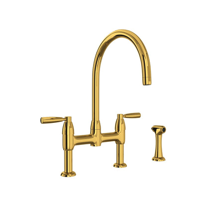 Perrin & Rowe U.4273 Holborn Bridge Kitchen Faucet with C-Spout and Side Spray