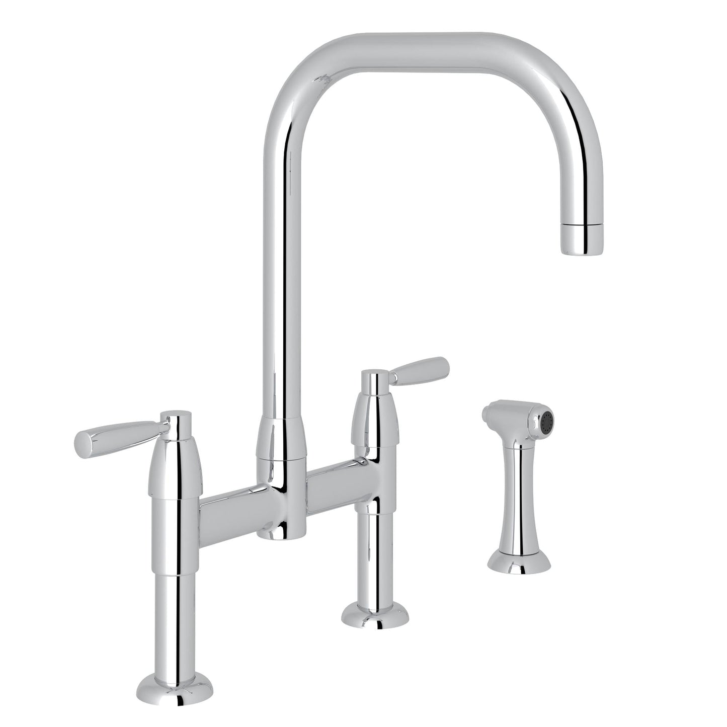 Perrin & Rowe U.4279 Holborn Bridge Kitchen Faucet with U-Spout and Side Spray