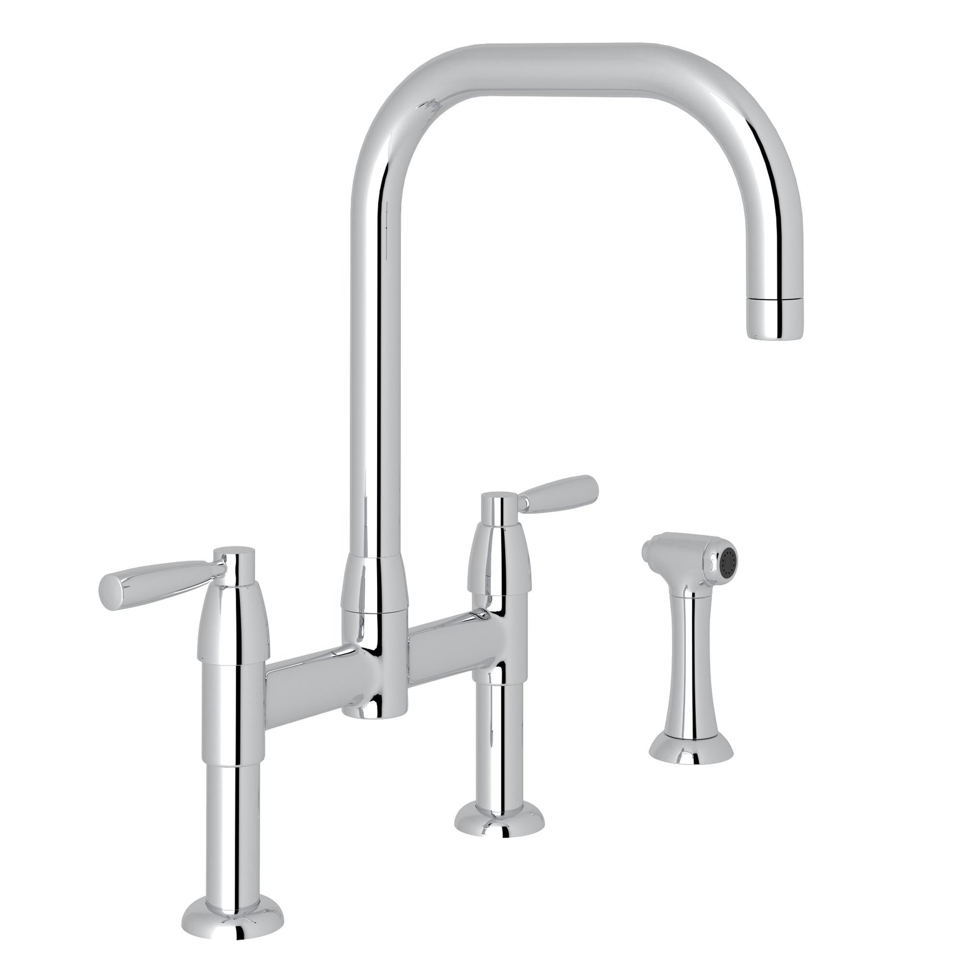 Perrin & Rowe U.4279 Holborn Bridge Kitchen Faucet with U-Spout and Side Spray