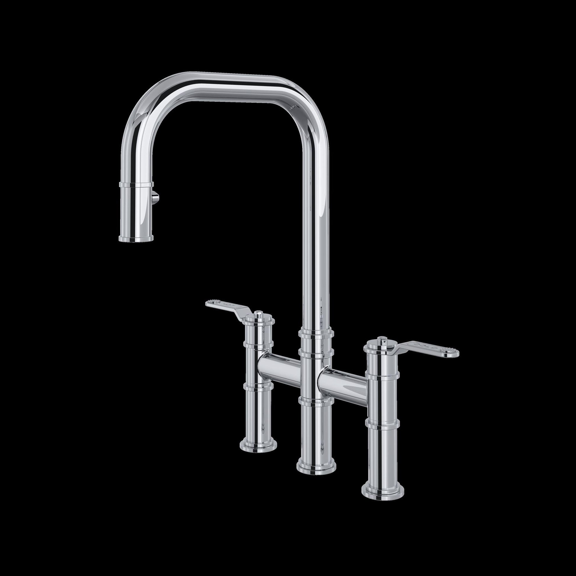 Perrin & Rowe U.4551 Armstrong Pull-Down Bridge Kitchen Faucet with U-Spout