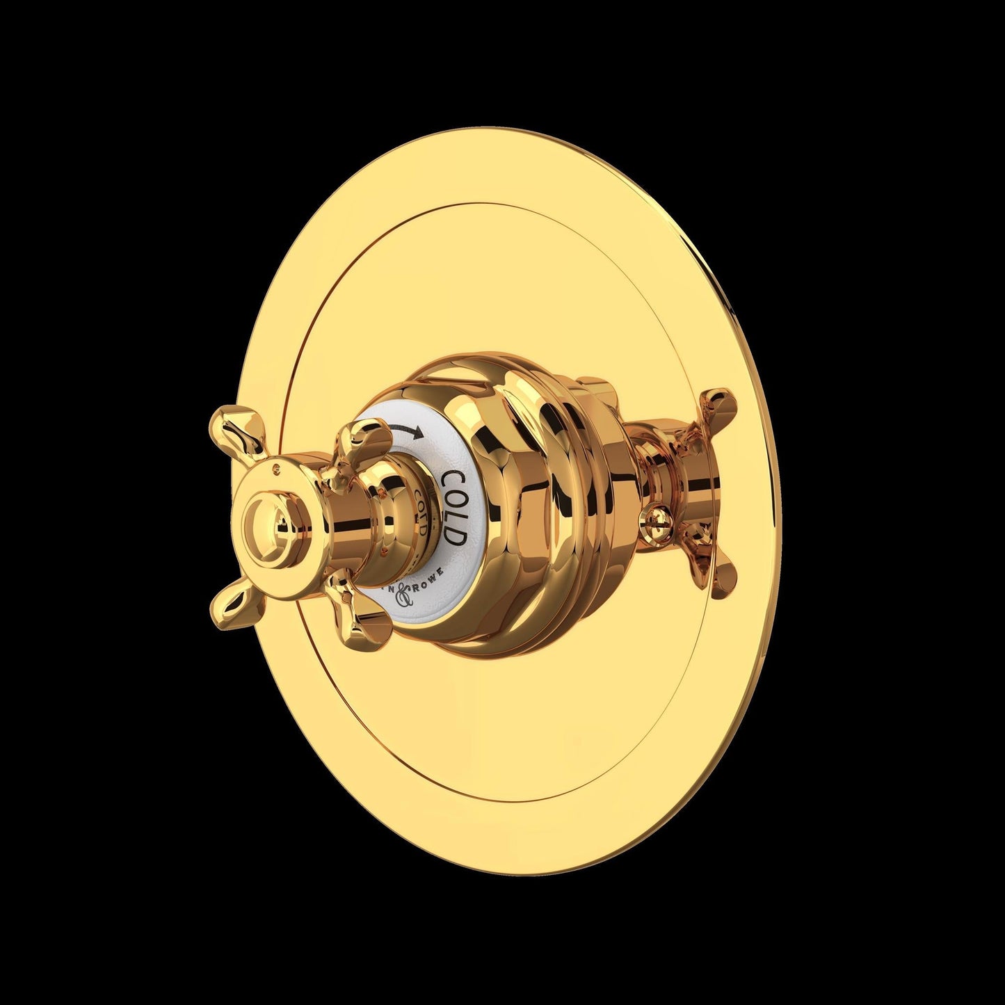 Perrin & Rowe U.5566 Edwardian 3/4" Round Thermostatic Trim Without Volume Control
