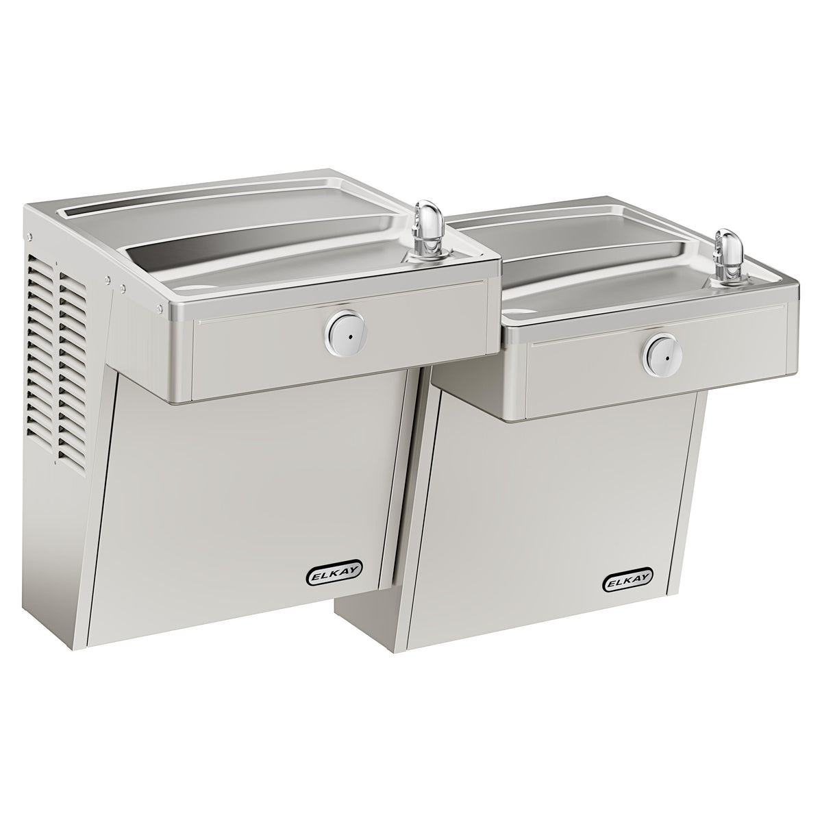 Elkay Wall Mount Vandal Resistant Bi-level ADA Cooler Non-filtered Refrigerated Stainless