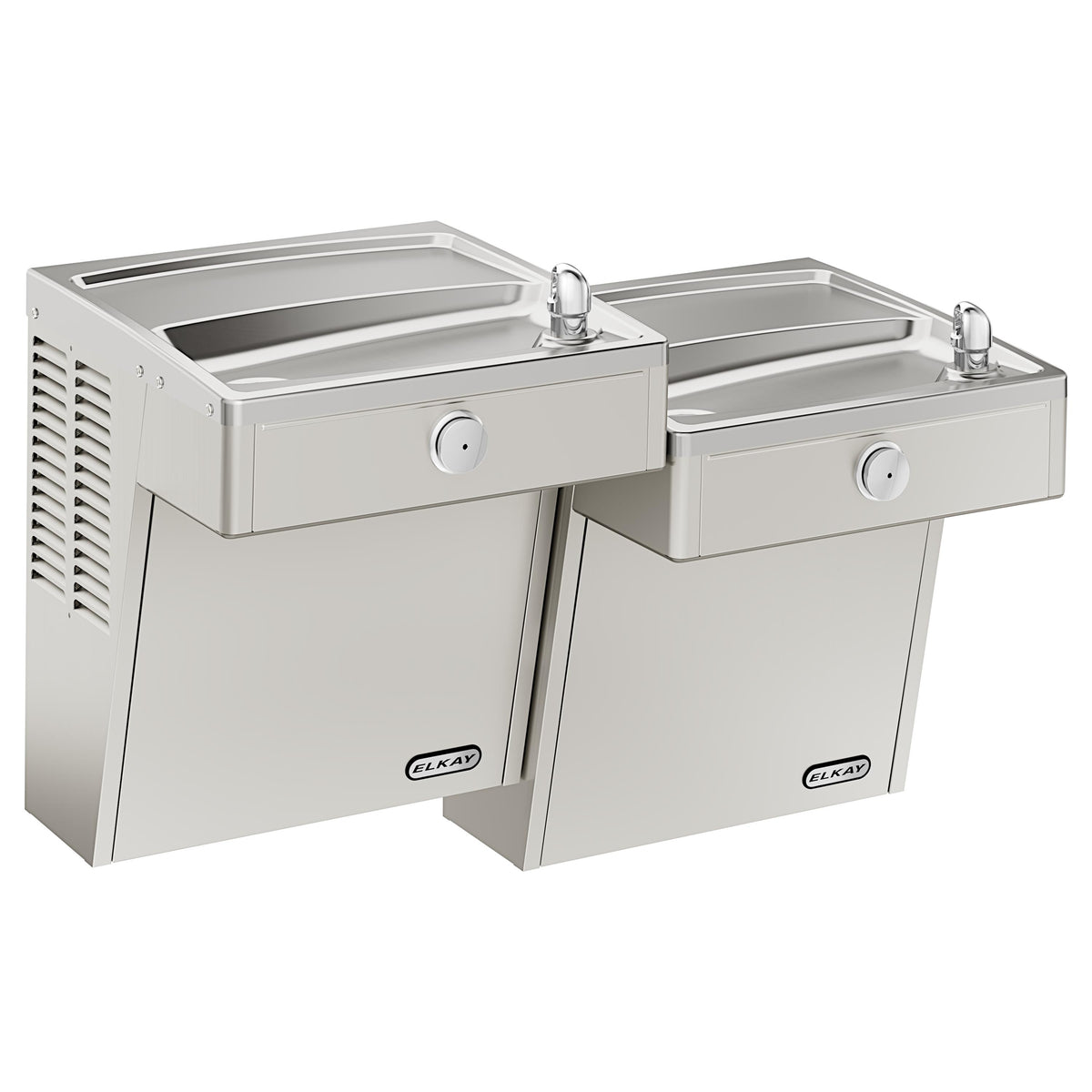 Elkay Wall Mount Vandal Resistant Bi-level ADA Cooler Non-filtered Non-refrigerated Stainless