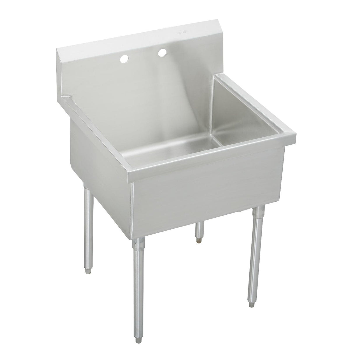 Elkay Weldbilt Stainless Steel 39" x 27-1/2" x 14" Floor Mount Single Compartment 2-Hole Scullery Sink