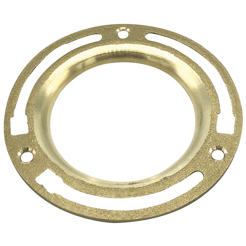 Wal-rich Corporation 1349002 Regular Shallow Closet Flange, 4-1/4 in ID, 4 in Pipe, Brass