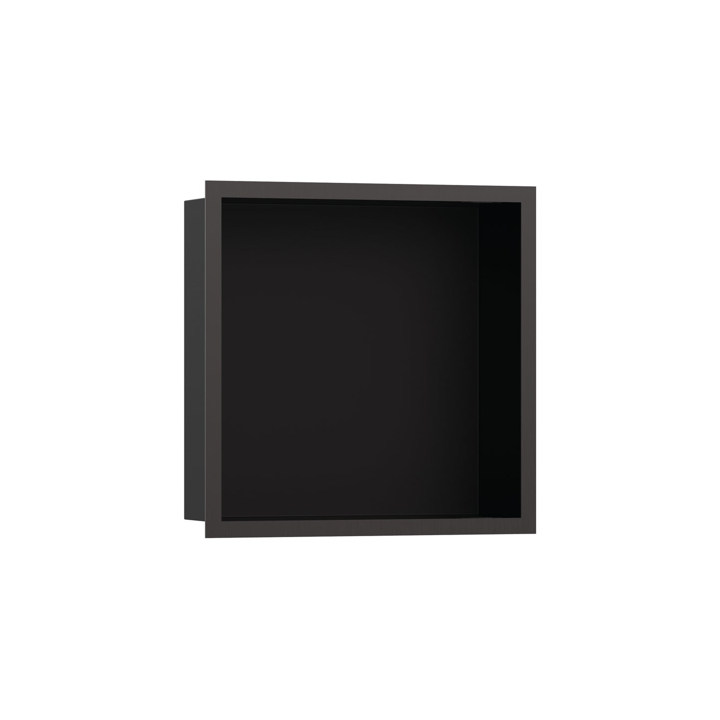 hansgrohe XtraStoris Individual Wall Niche Matte Black with Design Frame 12"x 12"x 4"