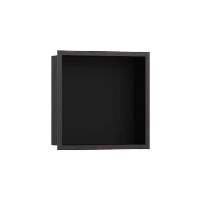 hansgrohe XtraStoris Individual Wall Niche Matte Black with Design Frame 12"x 12"x 4"