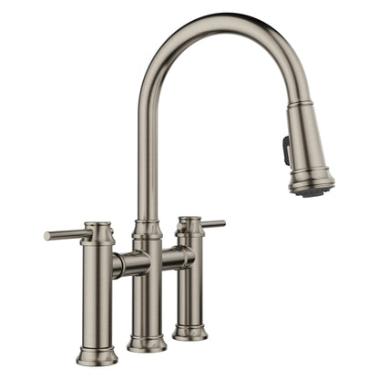 Empressa Pull-Down Dual-Spray Bridge Faucet