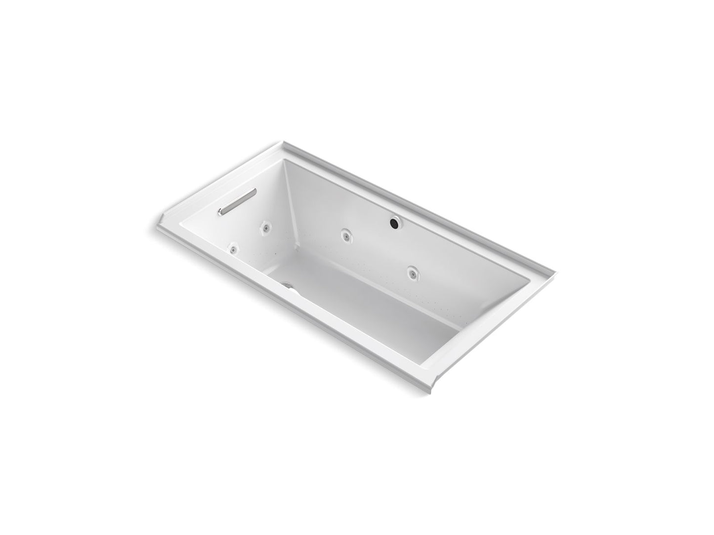 KOHLER K-1167-XHGHL Underscore 60" x 30" alcove Heated BubbleMassage air bath with whirlpool, left drain