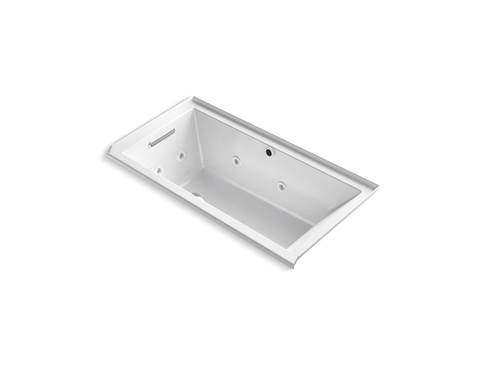 KOHLER K-1167-XHGHL Underscore 60" x 30" alcove Heated BubbleMassage air bath with whirlpool, left drain