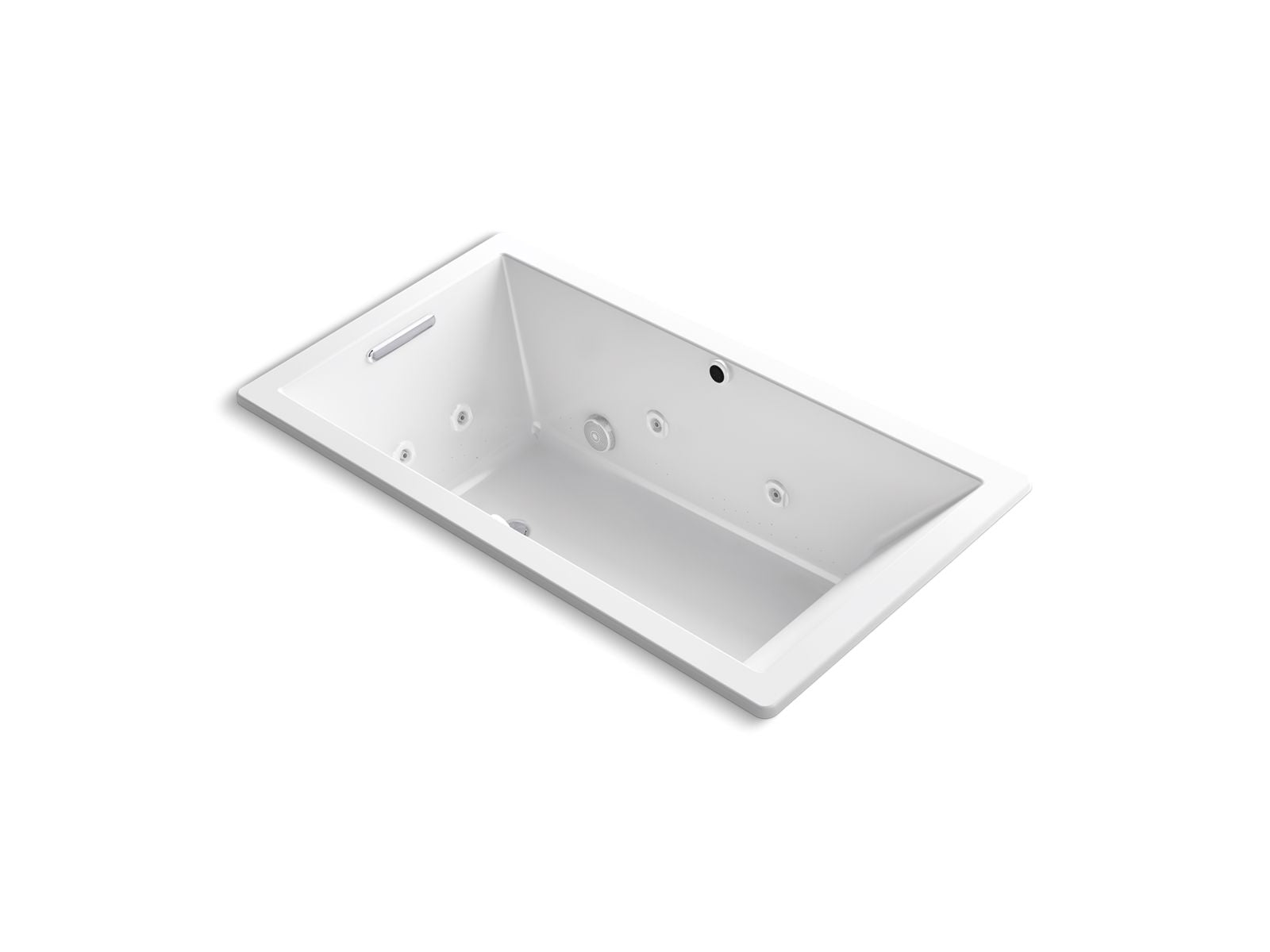 KOHLER K-1173-XHGH Underscore 66" x 36" drop-in Heated BubbleMassage air bath with whirlpool