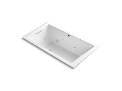 KOHLER K-1173-XHGH Underscore 66" x 36" drop-in Heated BubbleMassage air bath with whirlpool