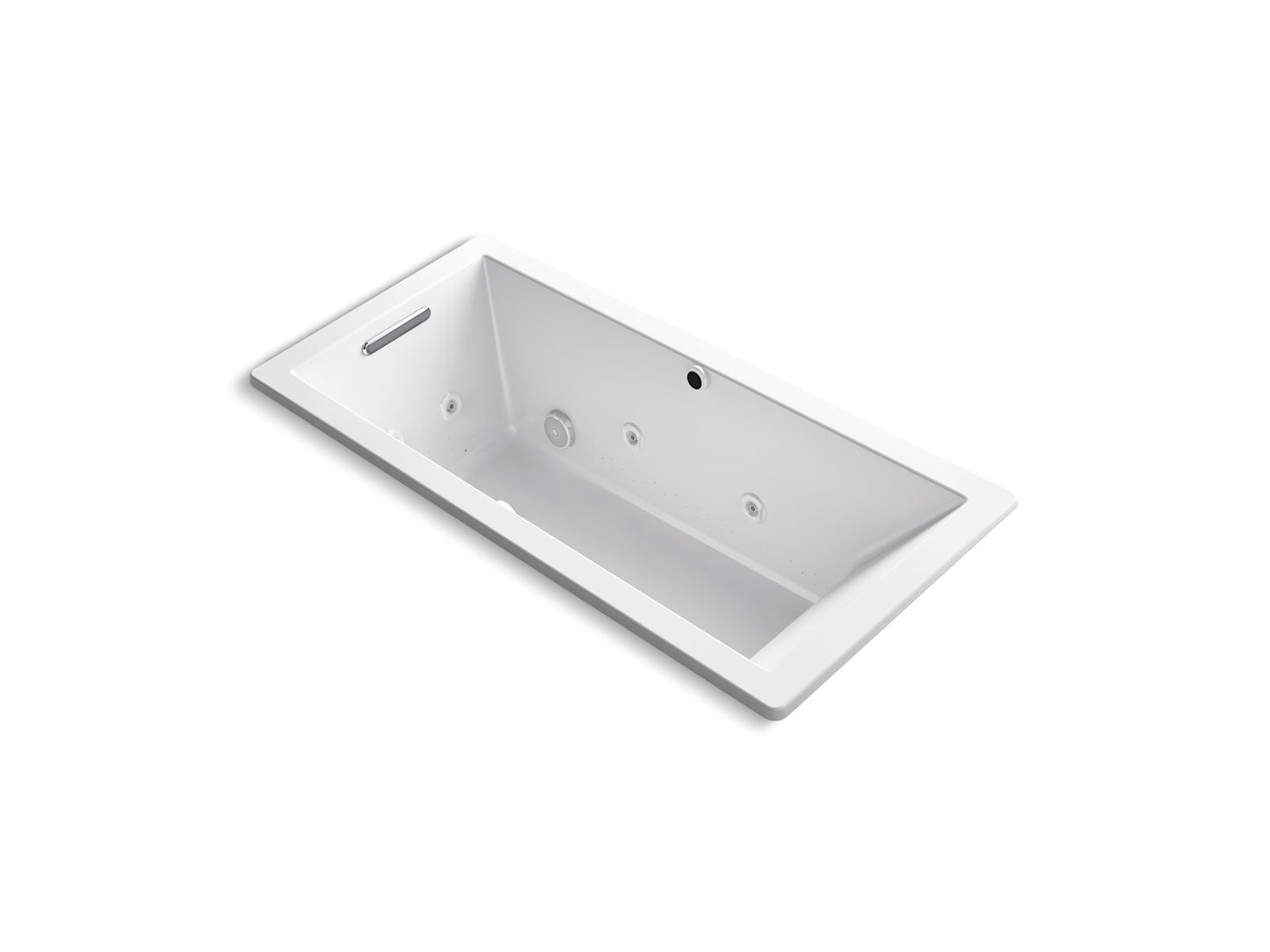 KOHLER K-1822-XHGH Underscore 66" x 32" drop-in Heated BubbleMassage air bath with whirlpool