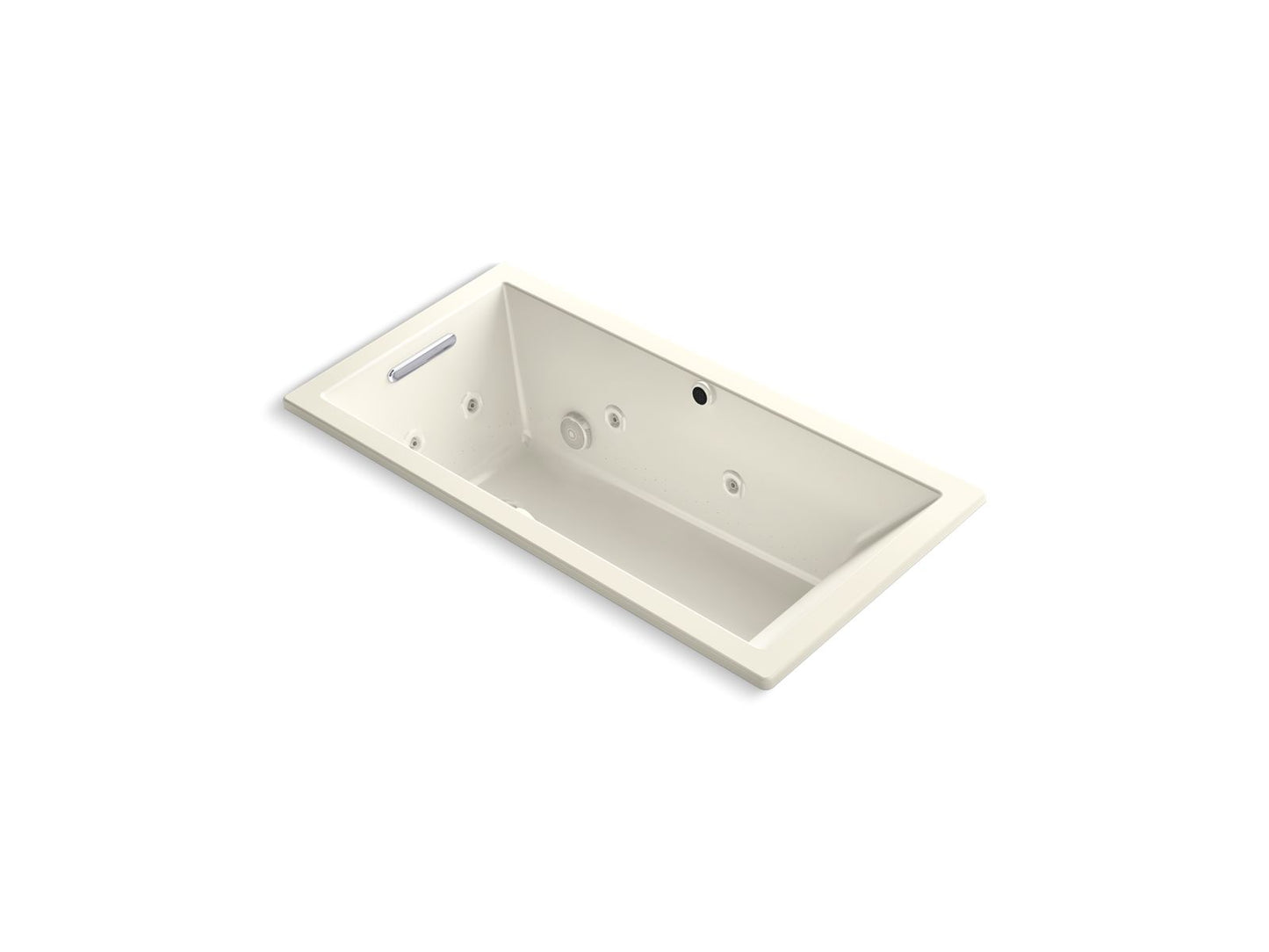 KOHLER K-1167-XHGH Underscore 60" x 30" drop-in Heated BubbleMassage air bath with whirlpool