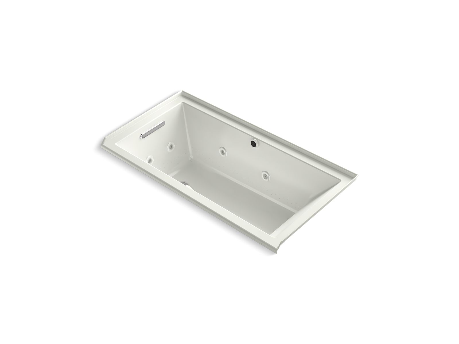 KOHLER K-1167-XHGHL Underscore 60" x 30" alcove Heated BubbleMassage air bath with whirlpool, left drain