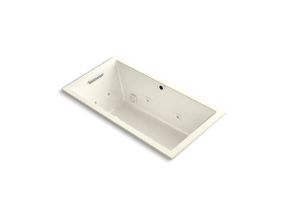 KOHLER K-1168-XHGH Underscore 60" x 32" drop-in Heated BubbleMassage air bath with whirlpool