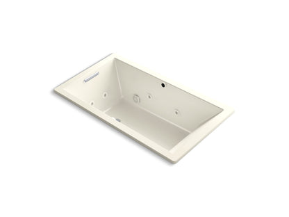 KOHLER K-1173-XHGH Underscore 66" x 36" drop-in Heated BubbleMassage air bath with whirlpool