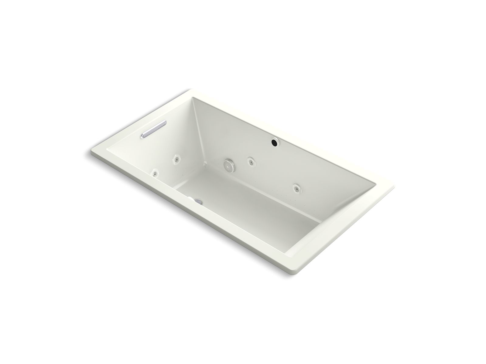 KOHLER K-1173-XHGH Underscore 66" x 36" drop-in Heated BubbleMassage air bath with whirlpool