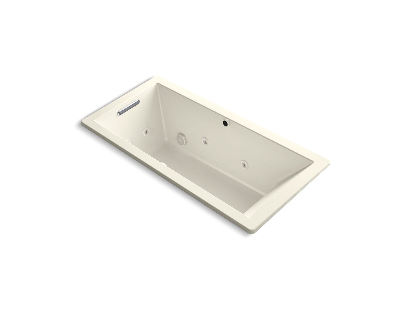 KOHLER K-1822-XHGH Underscore 66" x 32" drop-in Heated BubbleMassage air bath with whirlpool