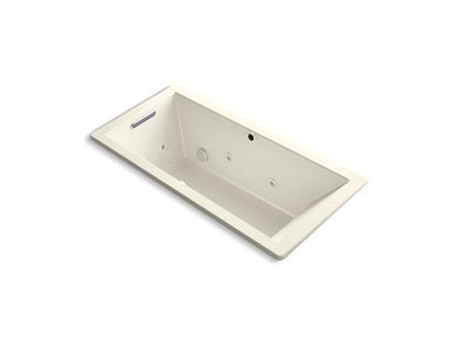 KOHLER K-1822-XHGH Underscore 66" x 32" drop-in Heated BubbleMassage air bath with whirlpool